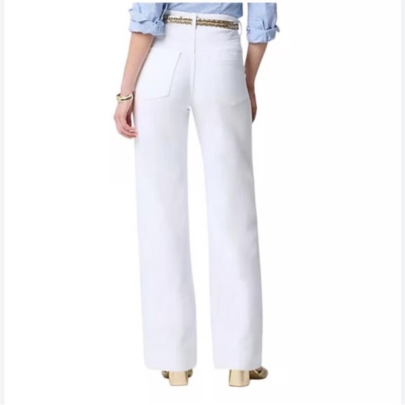 J Crew Jeans 26 Slim Wide Leg Trouser White - Picture 2 of 7
